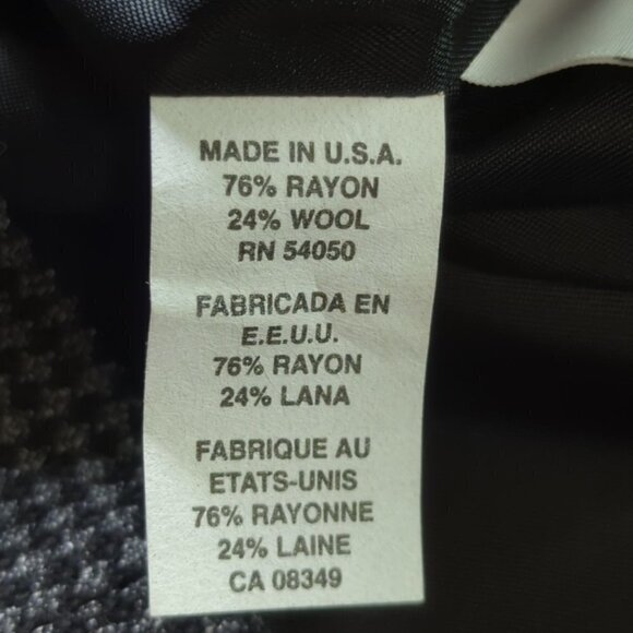 Jones Wear Houndstooth Woolen Jacket and Skirt Set, Women's Small - Picture 11 of 16